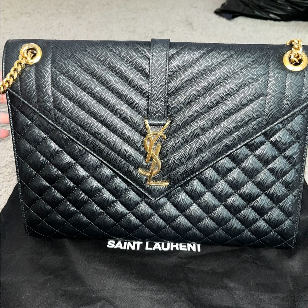 Ysl envelope bag black
